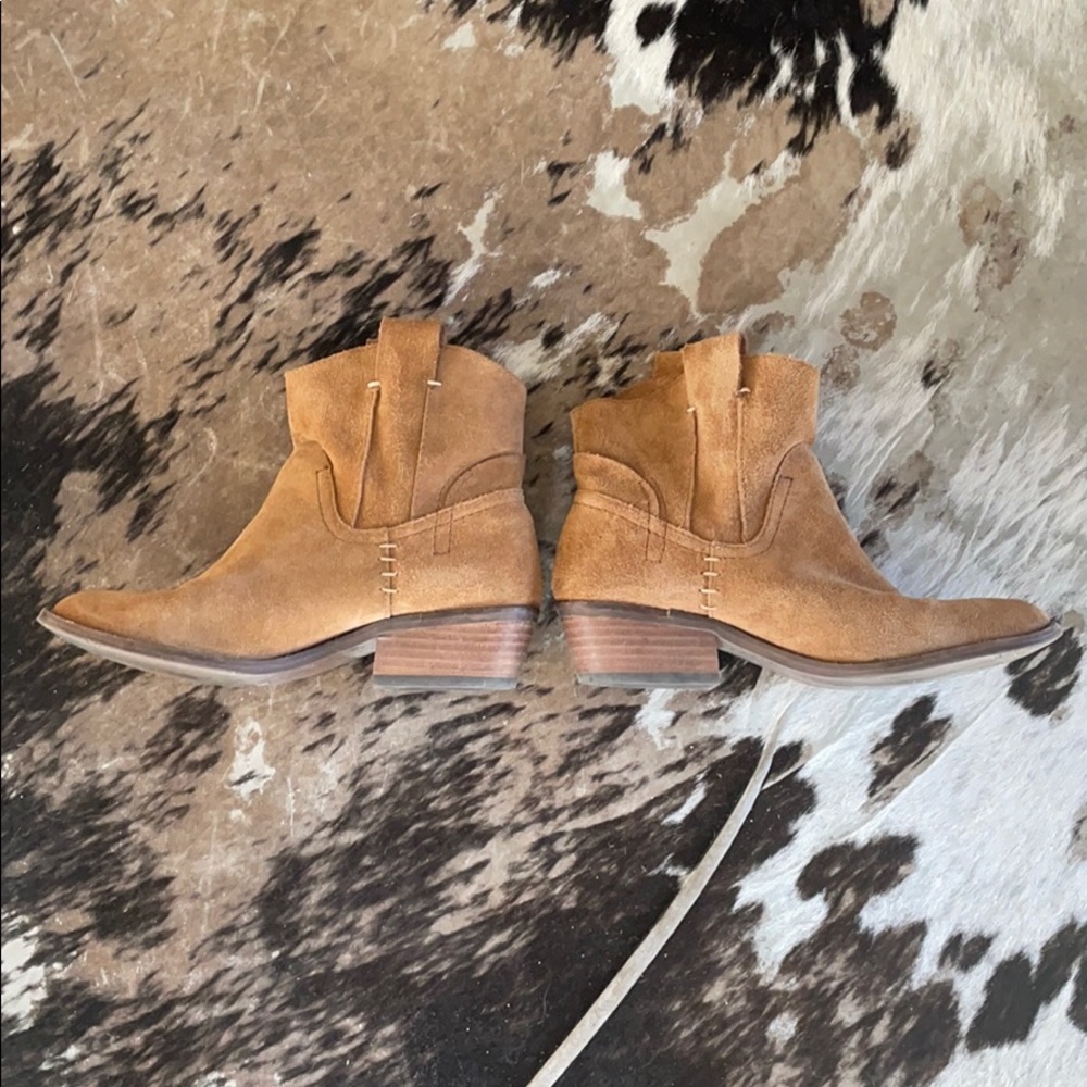 Suede Western Booties